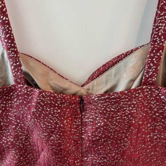 ML MONIQUE LHUILLIER Jacquard Sleeveless High/low Gown - Picture 7 of 16